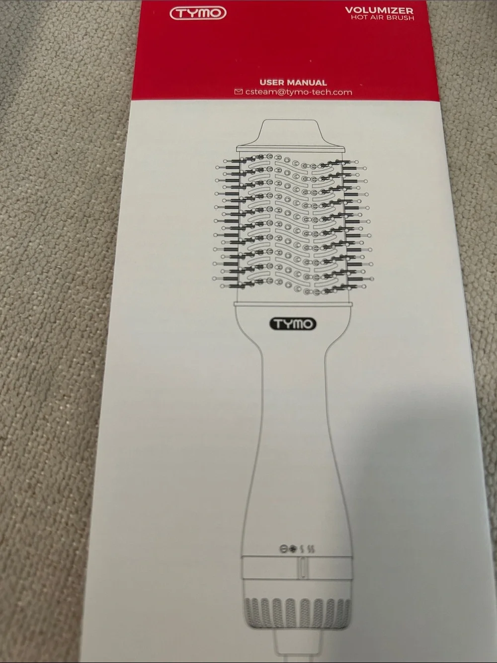 TYMO VOLUMIZER hot air brush, Pink, NWT